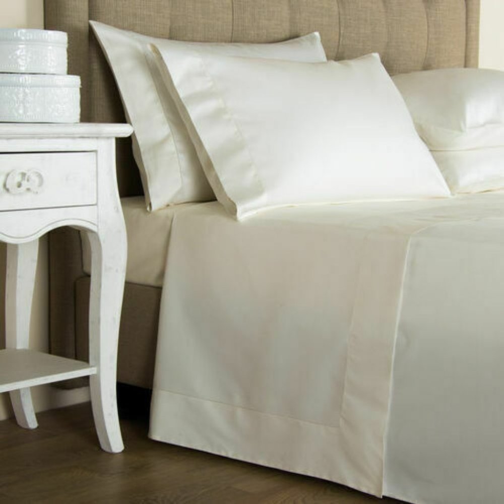 FRETTE LUXURY PERCALE QUEEN 4 PC SHEET SET IVORY